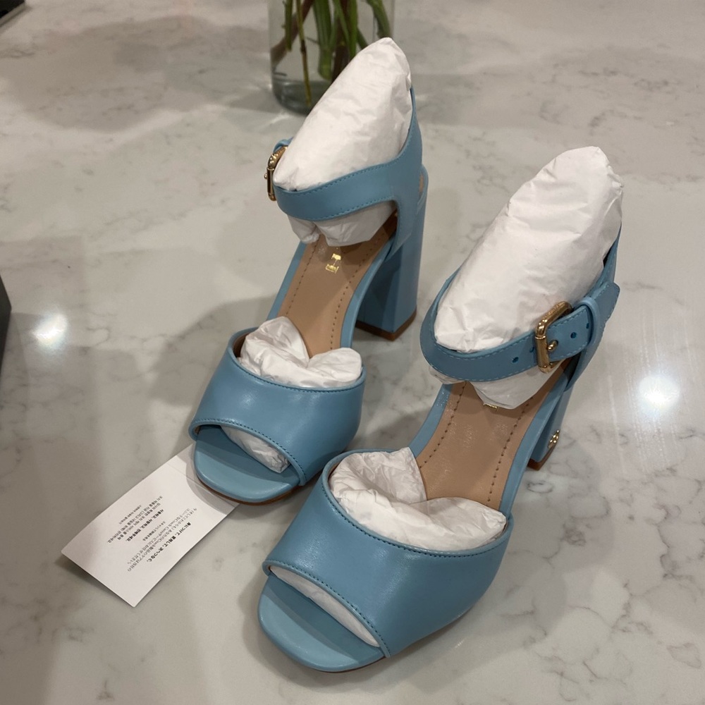 Coach marla leather sandal heels size 5